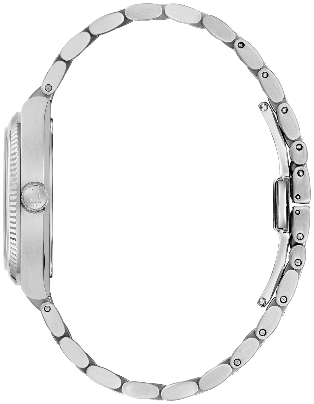 BULOVA 96A344 SUPER SEVILLE MAGNESITE WHITE DIAL STAINLESS STEEL WATCH