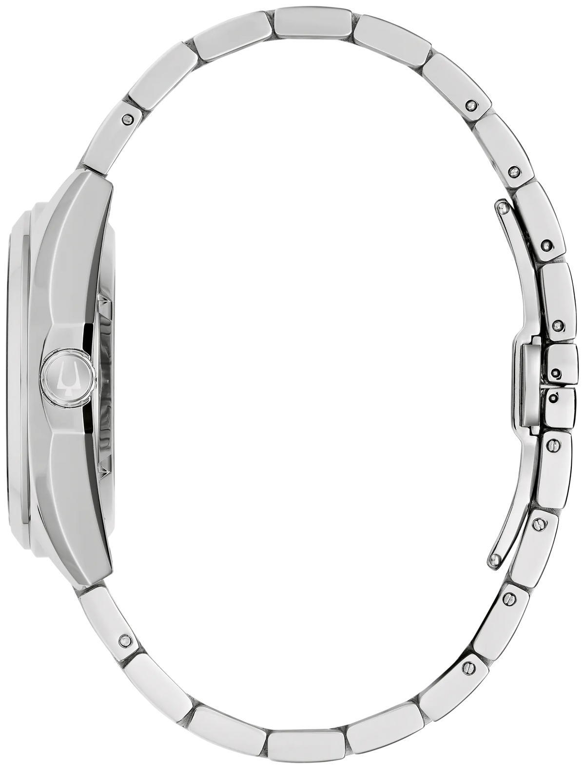 BULOVA 96A345 SURVEYOR SILVER DIAL STAINLESS STEEL AUTOMATIC WATCH