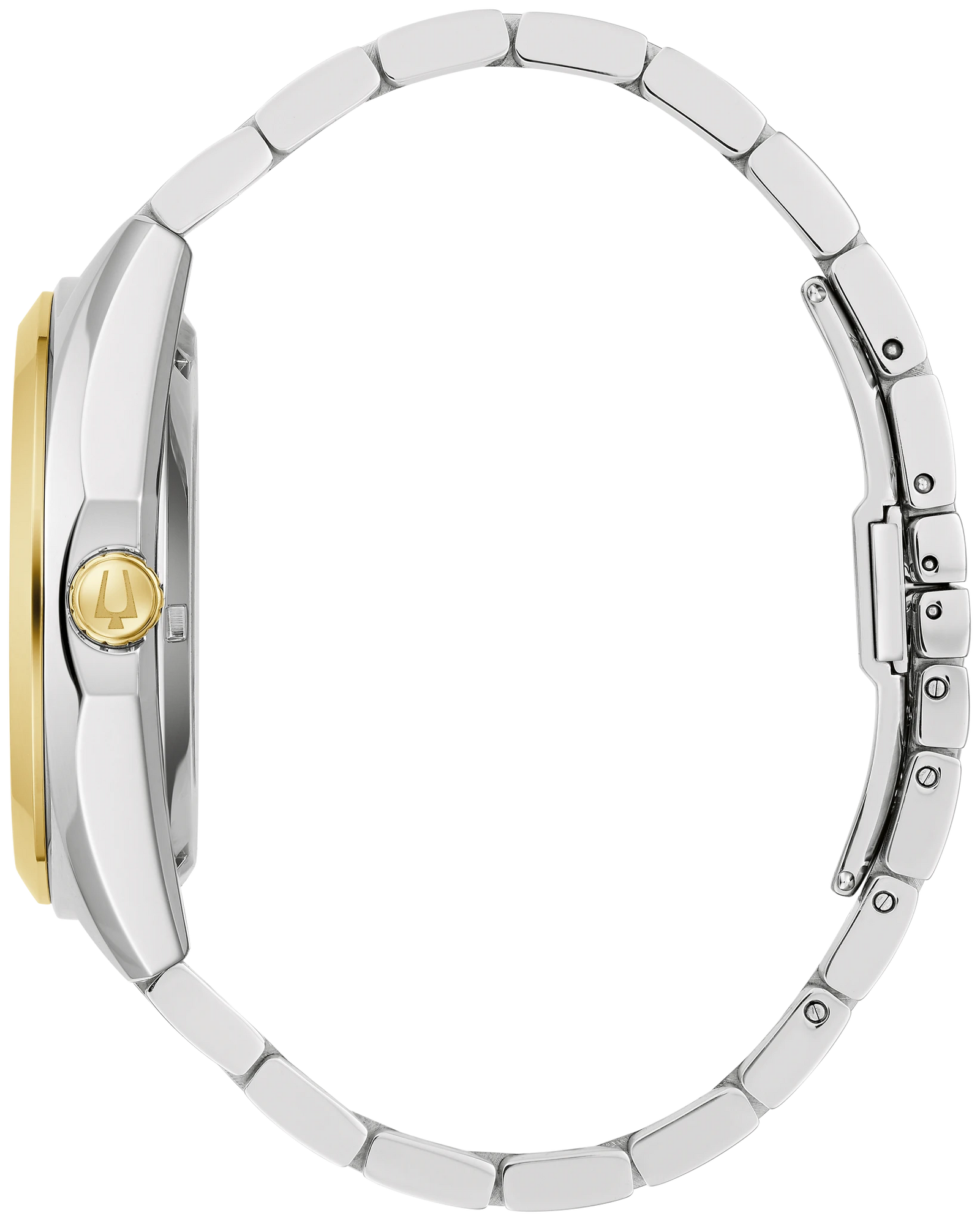 BULOVA 98A284 SURVEYOR TWO TONE STAINLESS STEEL SILVER DIAL AUTOMATIC WATCH