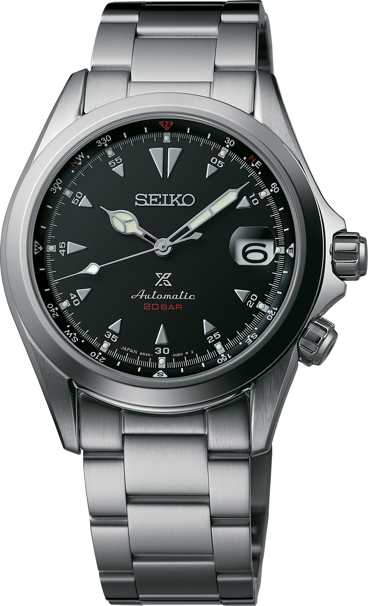 SEIKO SPB117 PROSPEX ALPINIST BLACK DIAL STAINLESS STEEL WATCH