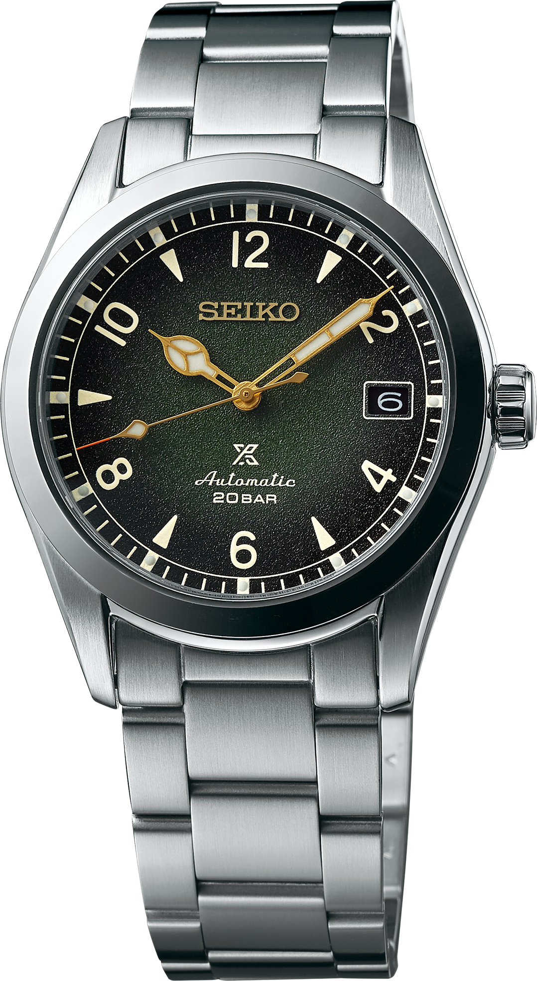 SEIKO SPB155 PROSPEX ALPINIST GREEN DIAL STAINLESS STEEL WATCH