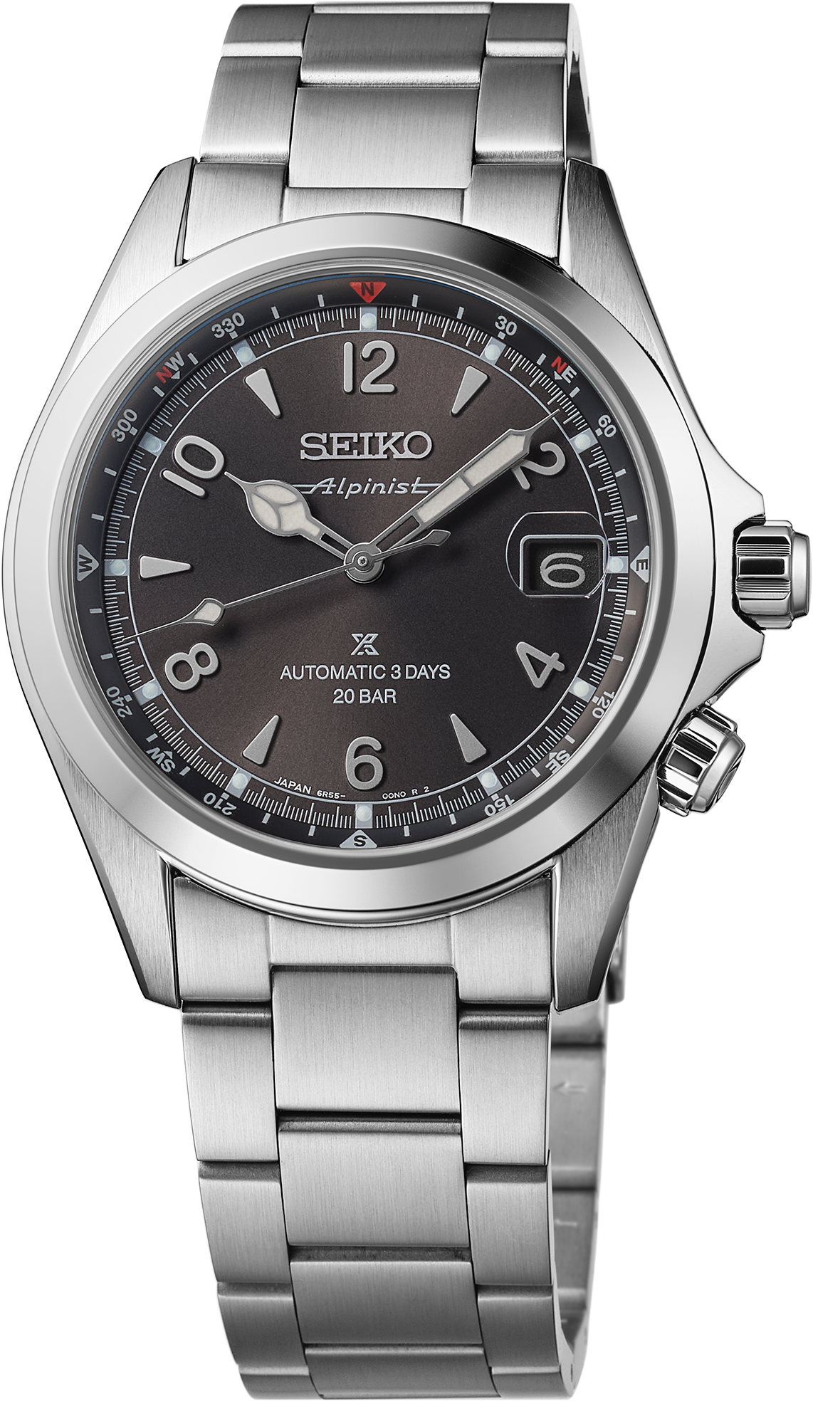 SEIKO SPB505 PROSPEX ALPINIST BLACK DIAL STAINLESS STEEL WATCH