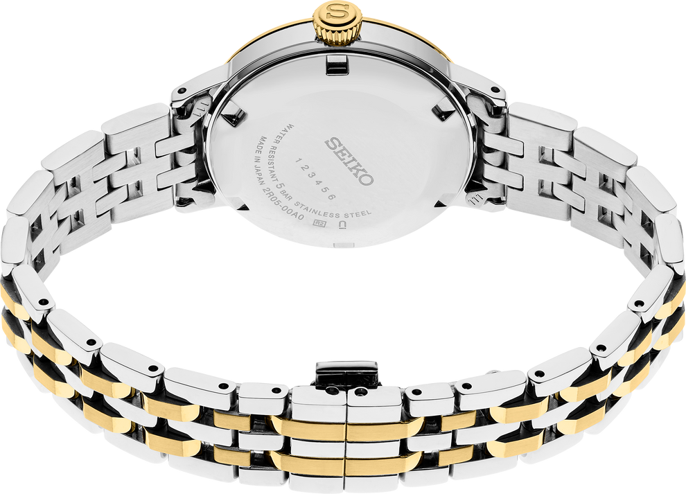 SEIKO SRE010 PRESAGE COCKTAIL TIME TWO TONE WHITE DIAL WATCH
