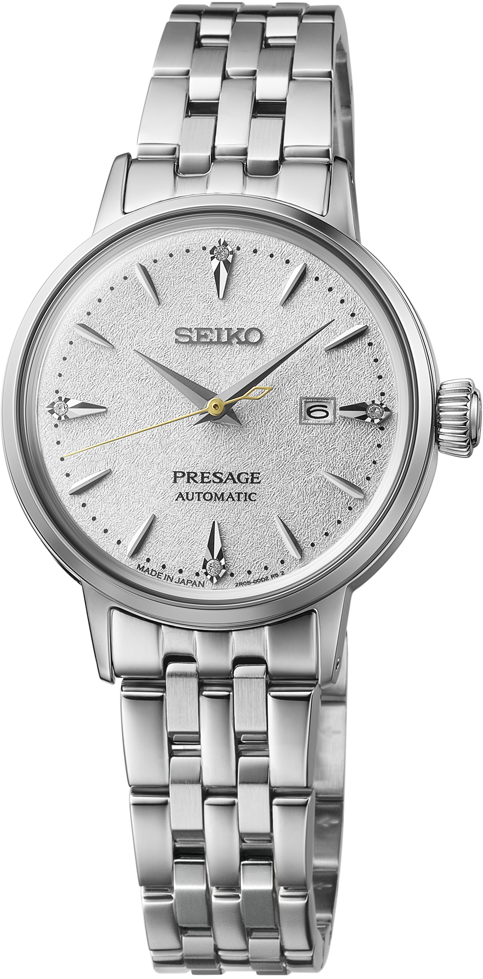 SEIKO SRE017 PRESAGE COCKTAIL TIME SILVER DIAL STAINLESS STEEL WATCH
