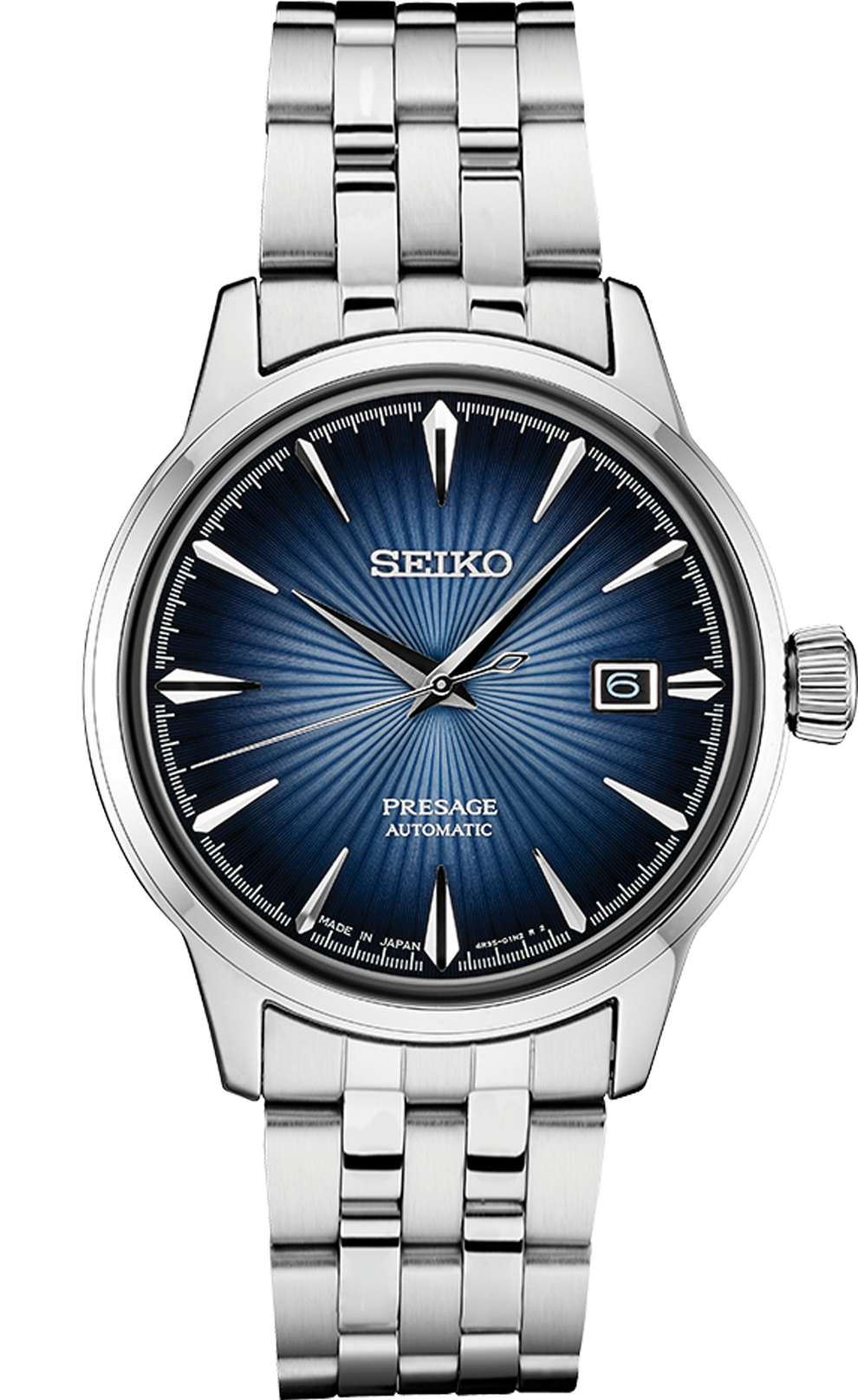 SEIKO SRPB41 PRESAGE COCKTAIL TIME BLUE DIAL STAINLESS STEEL AUTOMATIC WATCH