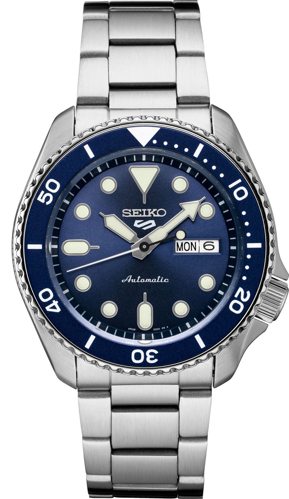 SEIKO SRPD51 5 SPORTS BLUE DIAL STAINLESS STEEL AUTOMATIC WATCH