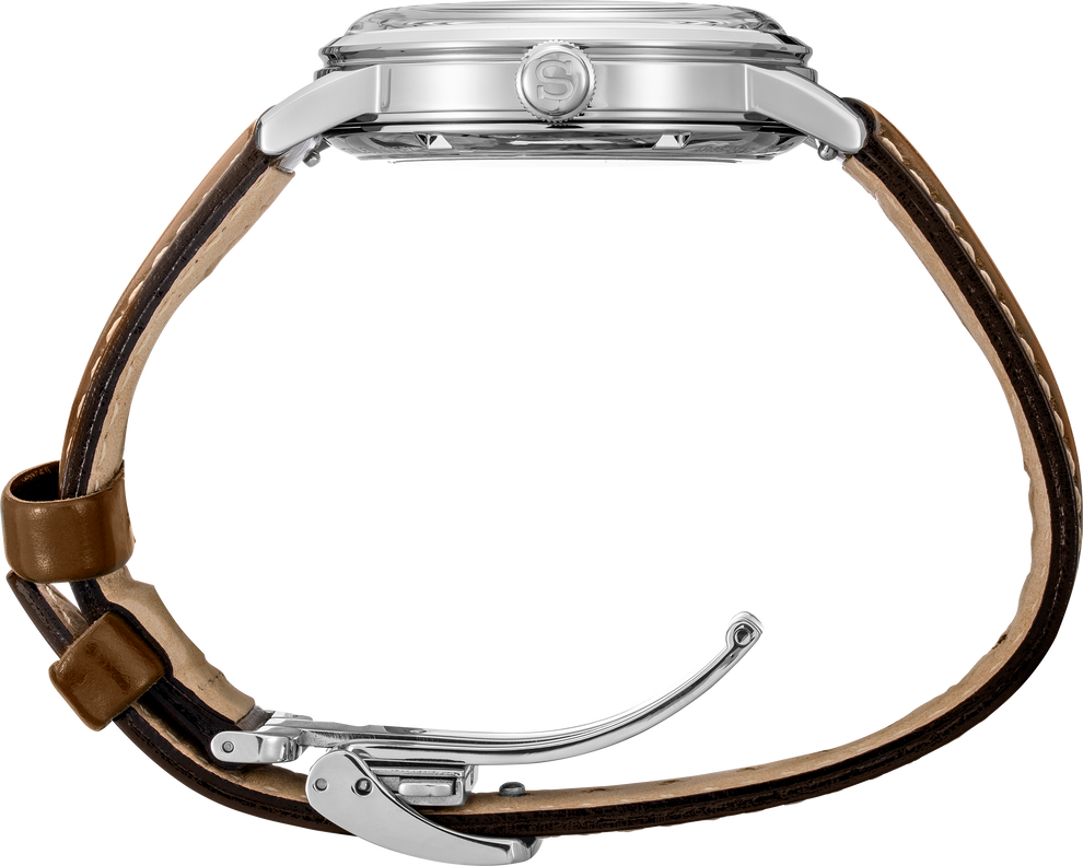 SEIKO SRPE45 PRESAGE COCKTAIL TIME GREEN DIAL LEATHER BAND WATCH