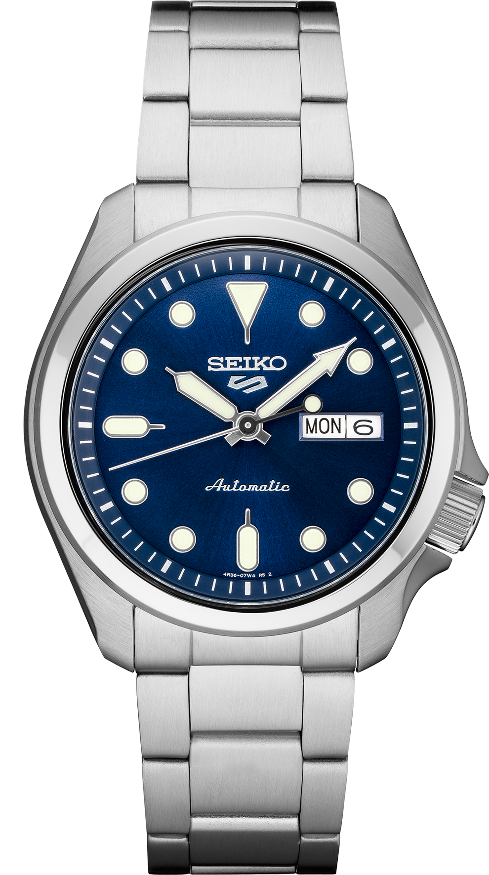 SEIKO SRPE53 5 SPORTS STAINLESS STEEL BLUE DIAL AUTOMATIC WATCH