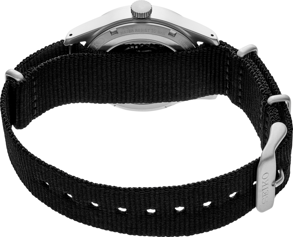 SEIKO SRPG37 5 SPORTS BLACK DIAL NYLON BAND AUTOMATIC WATCH