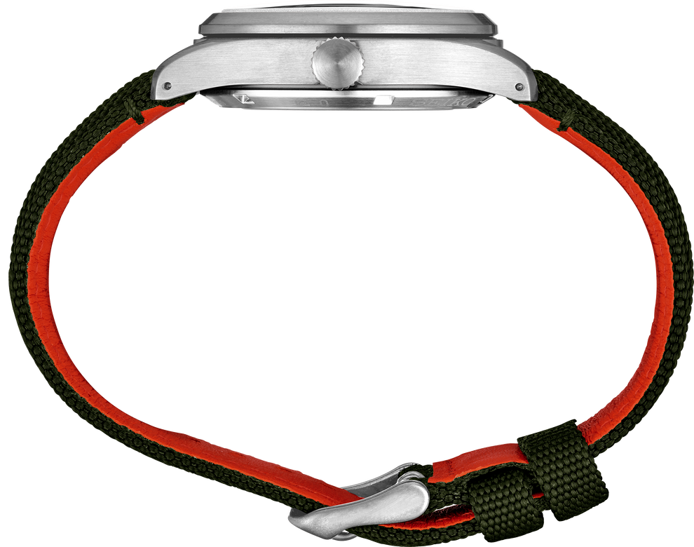 SEIKO SRPH29 5 SPORTS GREEN DIAL GREEN NYLON BAND AUTOMATIC WATCH