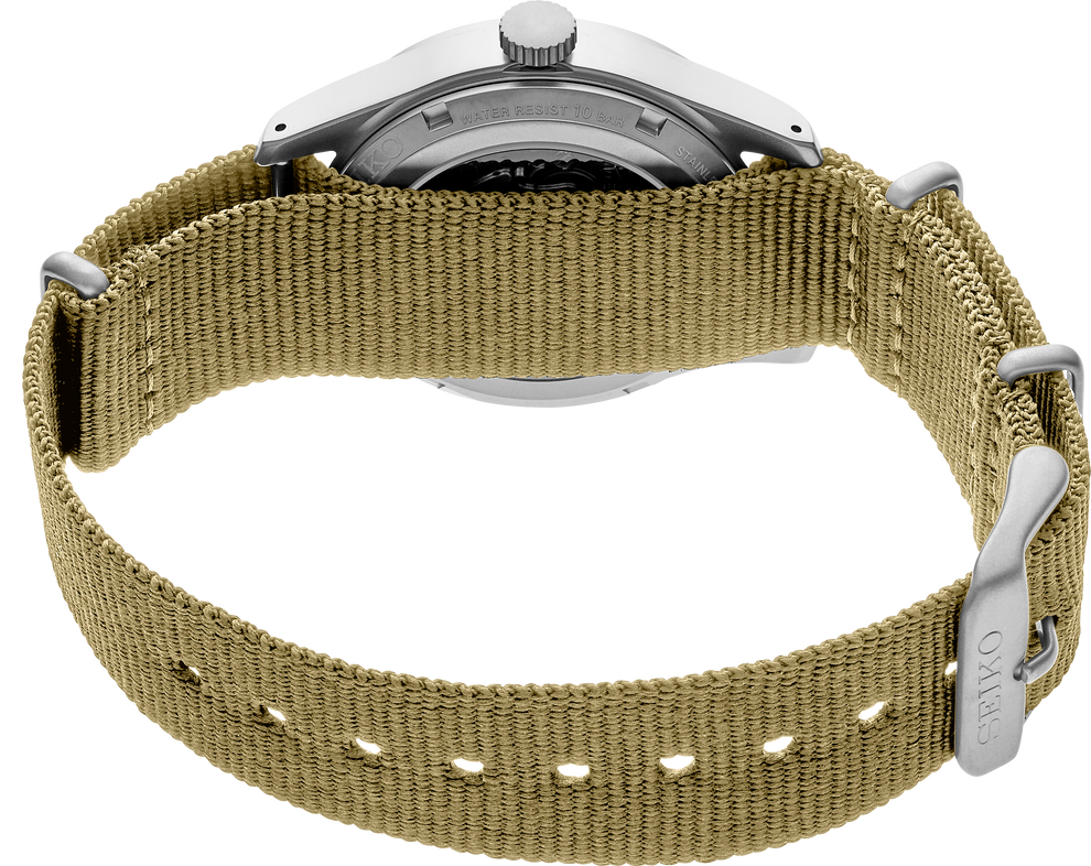SEIKO SRPJ83 5 SPORTS BEIGE NYLON BAND BEIGE DIAL AUTOMATIC WATCH