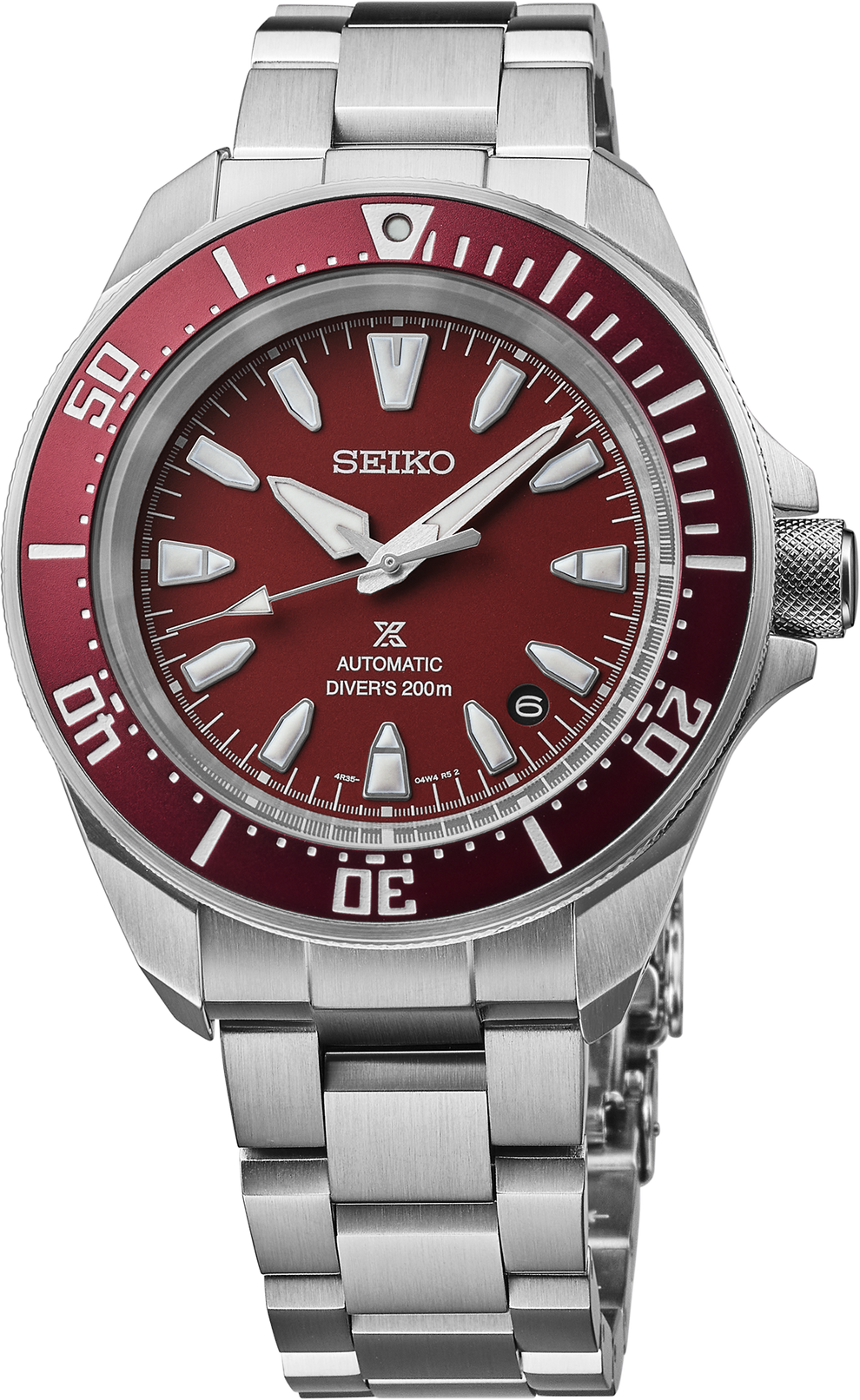 SEIKO SRPL11 PROSPEX AUTOMATIC DIVER RED DIAL STAINLESS STEEL WATCH