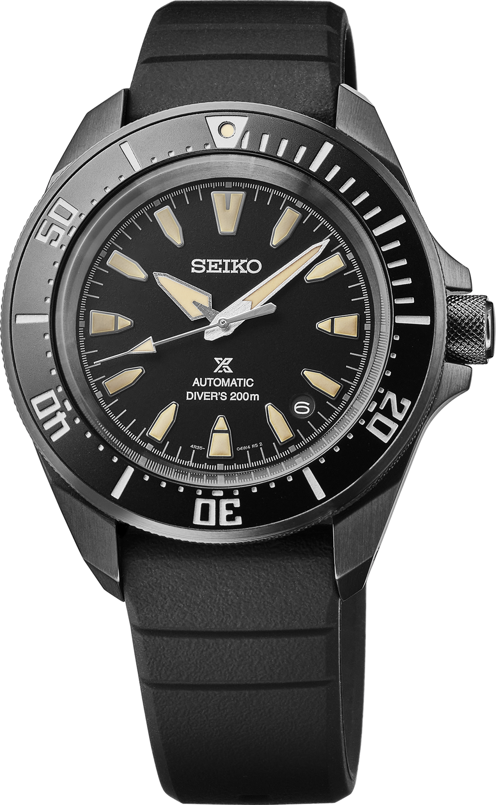 SEIKO SRPL15 PROSPEX AUTOMATIC DIVER BLACK DIAL SILICONE STRAP WATCH