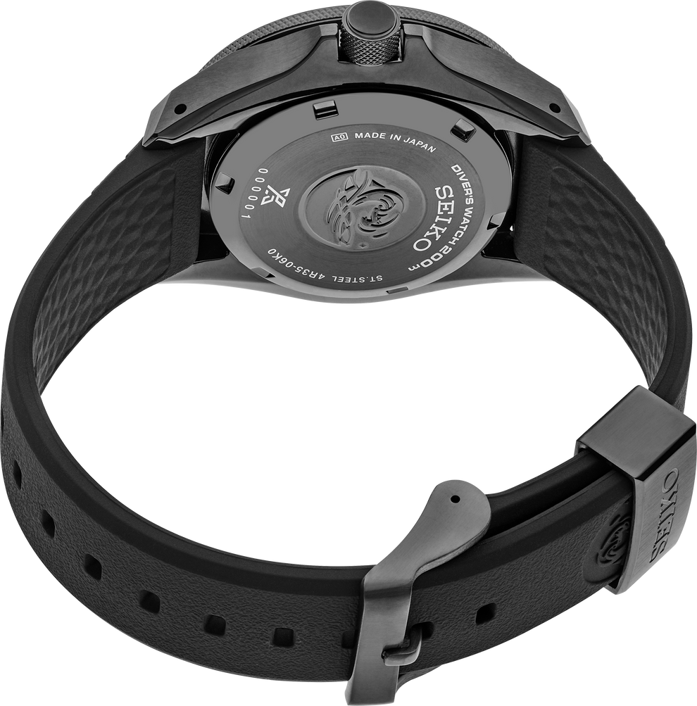 SEIKO SRPL15 PROSPEX AUTOMATIC DIVER BLACK DIAL SILICONE STRAP WATCH