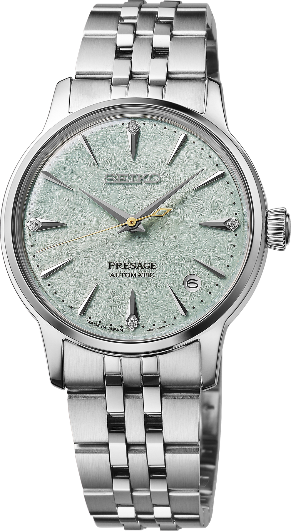 SEIKO SRPL63 PRESAGE COCKTAIL TIME LIGHT GREEN DIAL STAINLESS STEEL WATCH