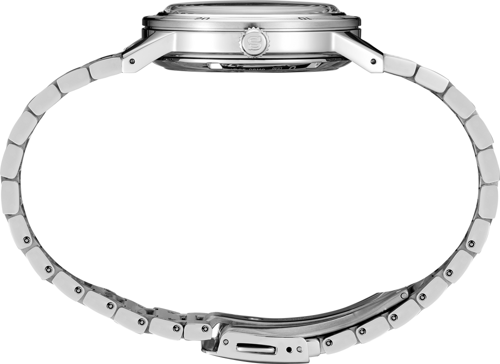 SEIKO SRPL73 PRESAGE 60'S STYLE VIOLET DIAL STAINLESS STEEL WATCH