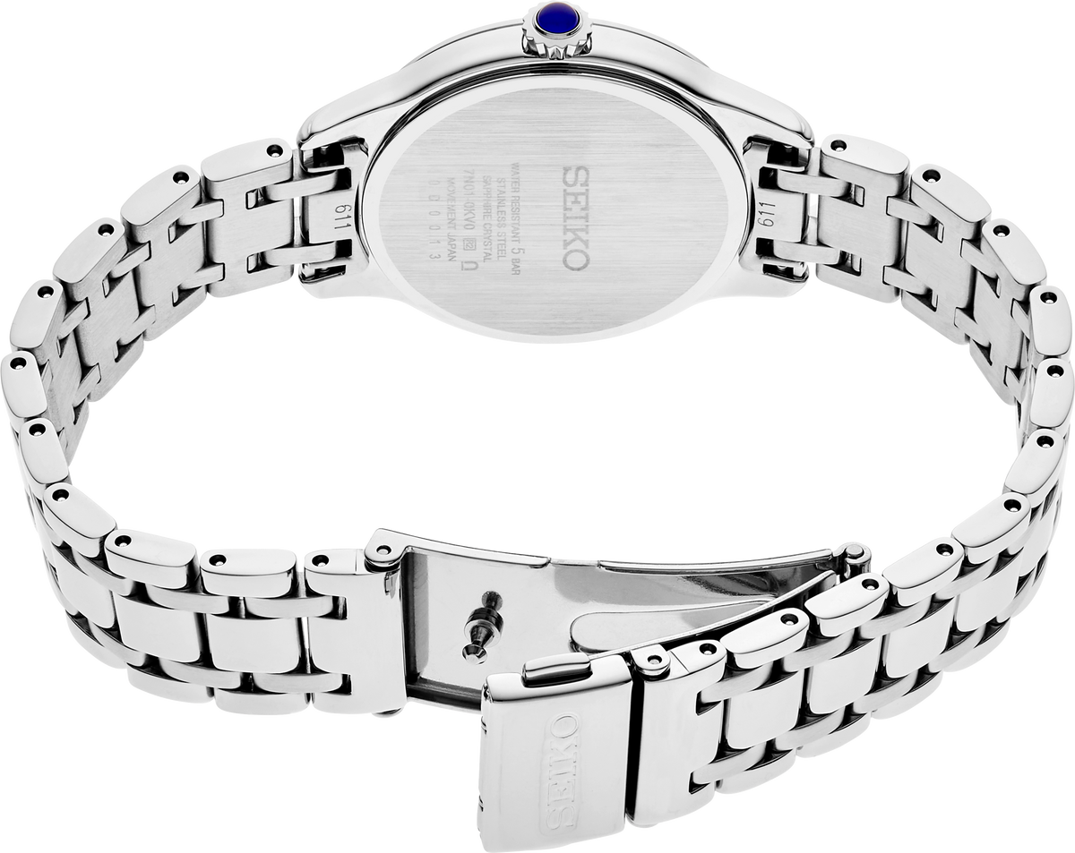 Seiko SRZ537 Women's Diamond Collection Stainless Steel Watch