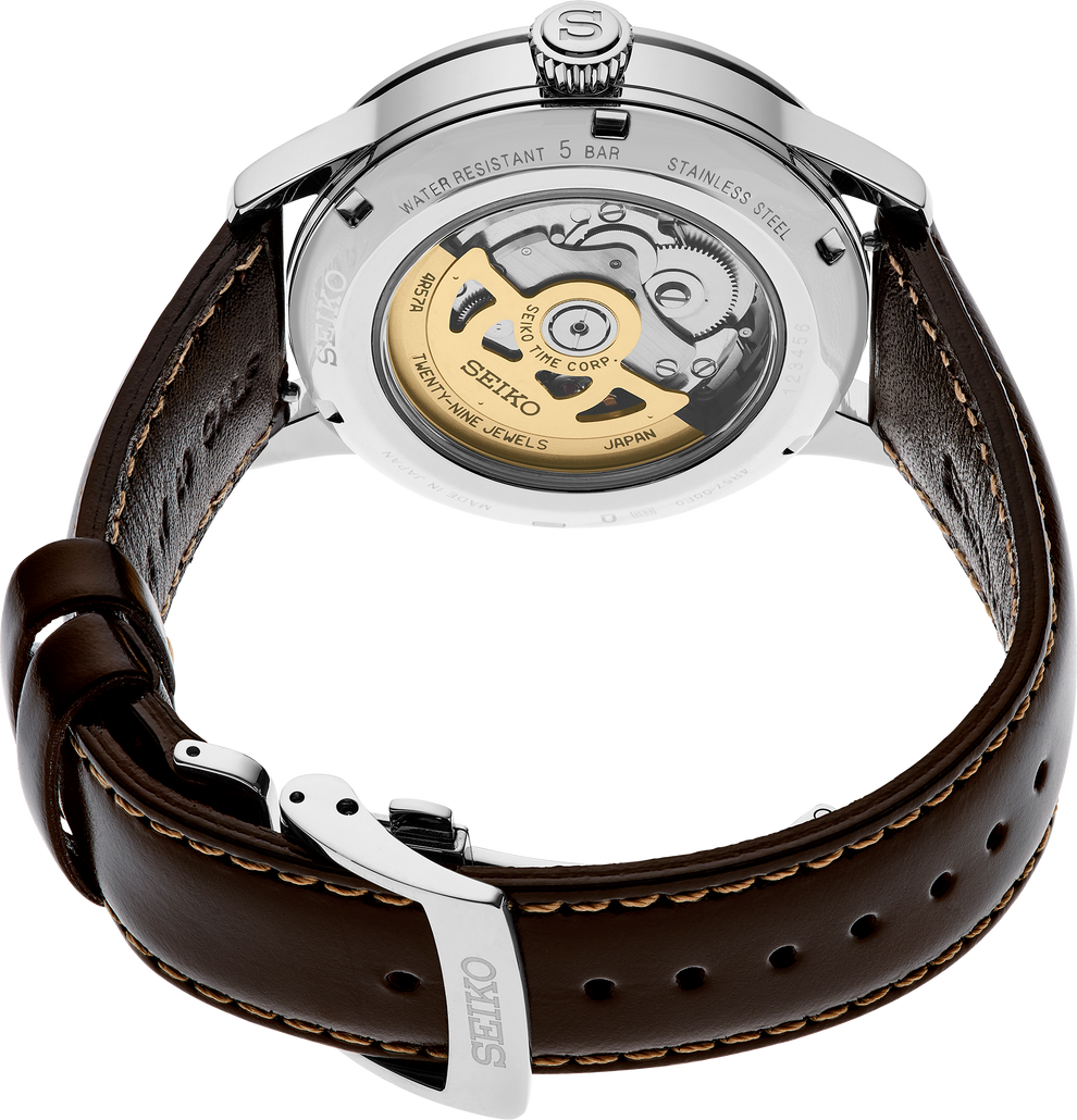 SEIKO SSA459 PRESAGE COCKTAIL TIME GREEN DIAL LEATHER AUTOMATIC WATCH