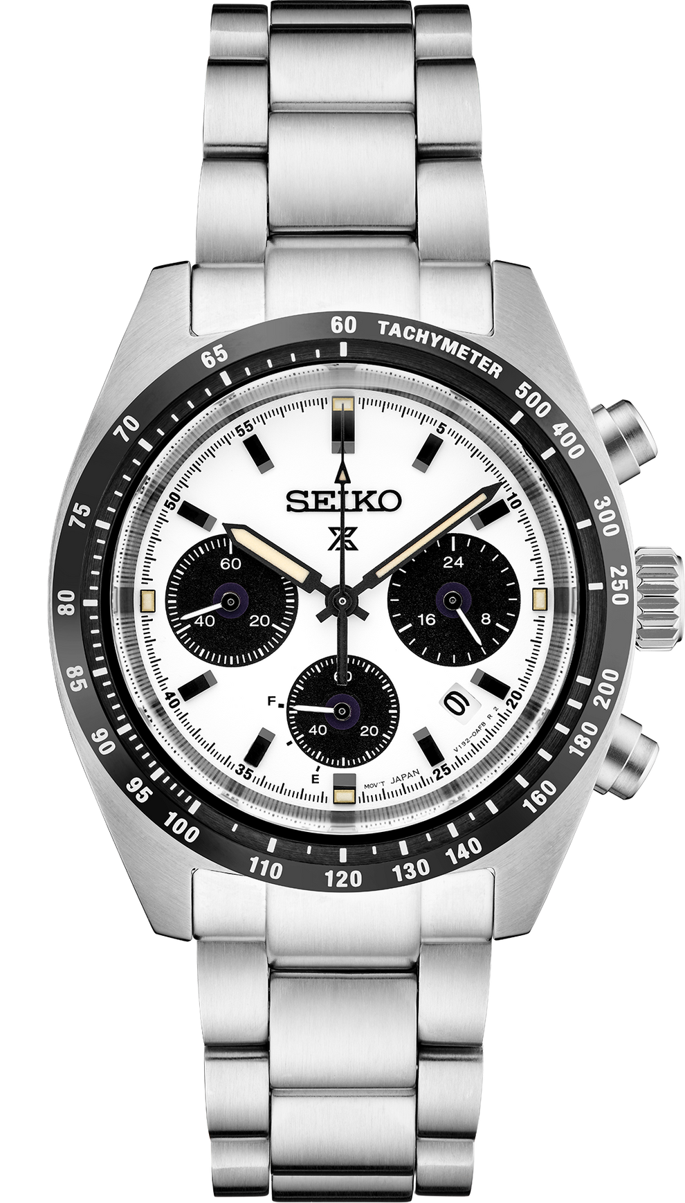 SEIKO SSC961 PROSPEX SPEEDTIME SOLAR CHRONOGRAPH WHITE DIAL WATCH