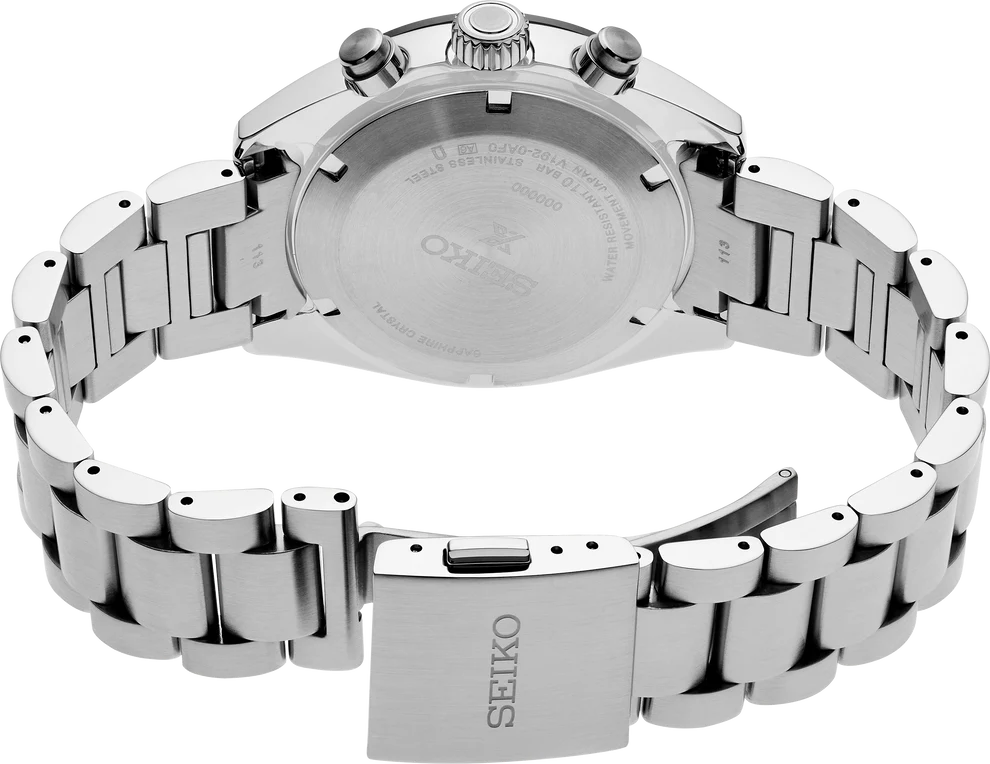 SEIKO SSC961 PROSPEX SPEEDTIME SOLAR CHRONOGRAPH WHITE DIAL WATCH