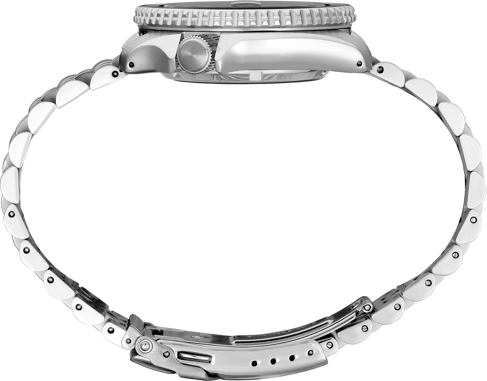 SEIKO SSK001 5 SPORTS SKX GMT BLACK DIAL STAINLESS STEEL WATCH