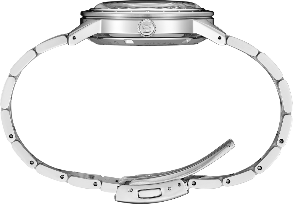 SEIKO SSK009 PRESAGE 60'S STYLE GMT BLUE DIAL STAINLESS STEEL WATCH