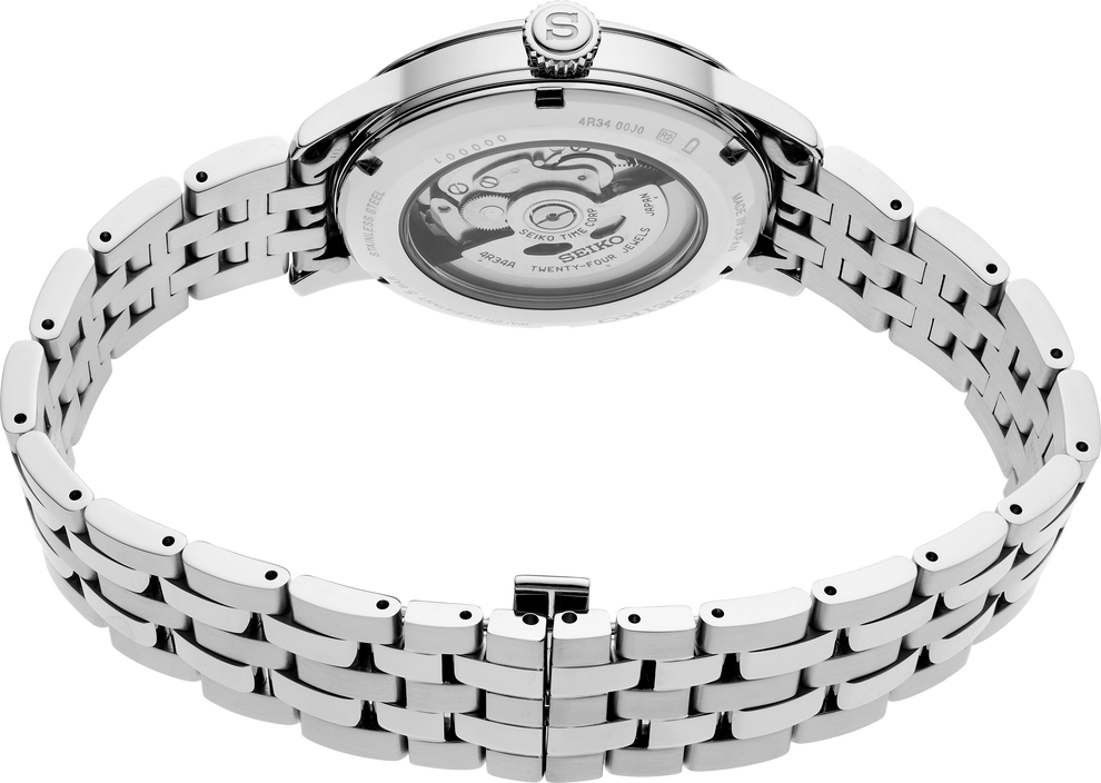 SEIKO SSK037 PRESAGE COCKTAIL TIME GMT BLUE DIAL STAINLESS STEEL WATCH