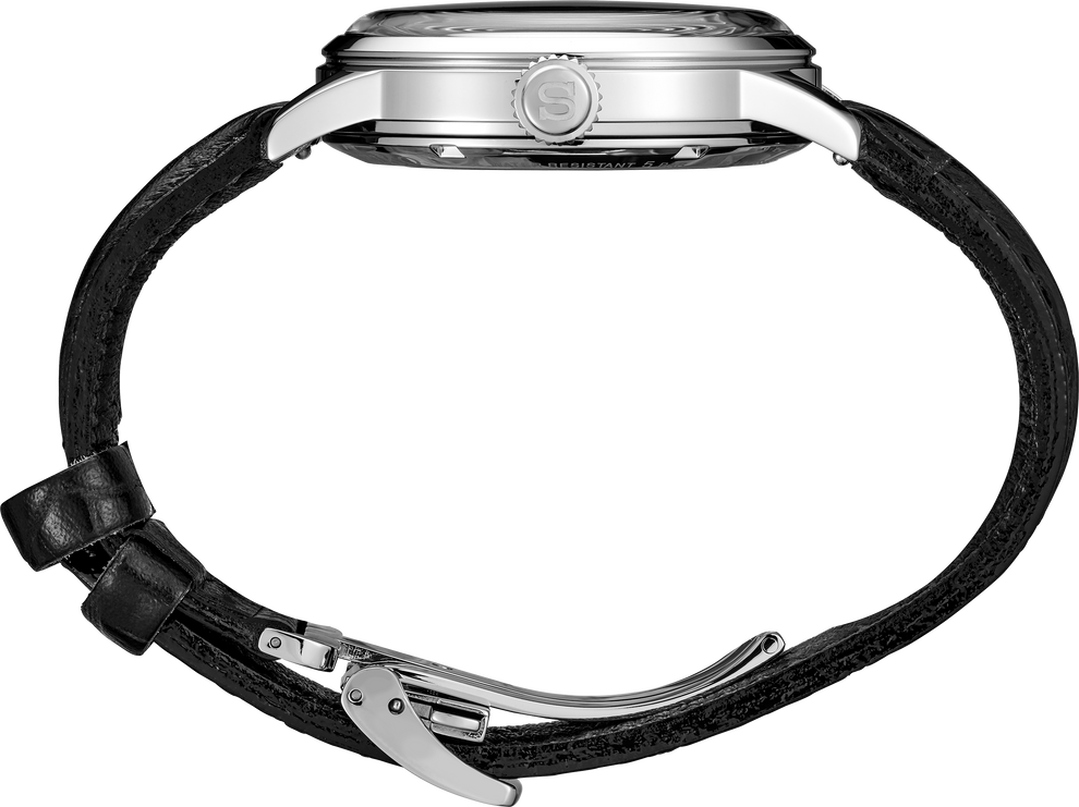 SEIKO SSK039 PRESAGE COCKTAIL TIME GMT BROWN DIAL LEATHER BAND WATCH